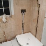 shower install (during)